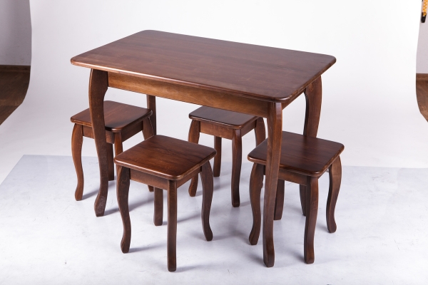 Стіл обідній СМАРТ 1000*600,ВІЛЬХА/горіх темний