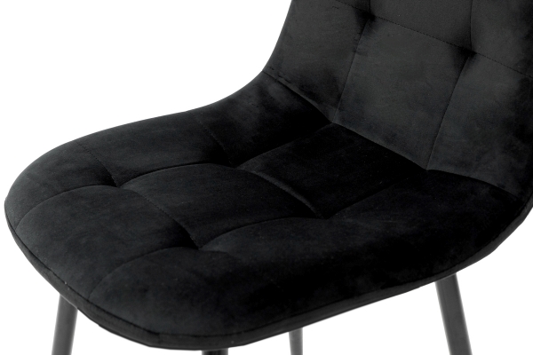 Стул Квест, черный / велюр черный
