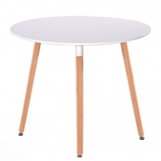 Стіл обідній СІРІУС (Китай) MDF (D=80cm), білий