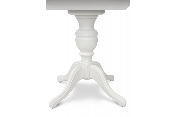 Стіл обідній Гермес Д=89 ( +38 ), білий