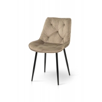 Стілець Прадо чорний/ велюр мокрий пісок