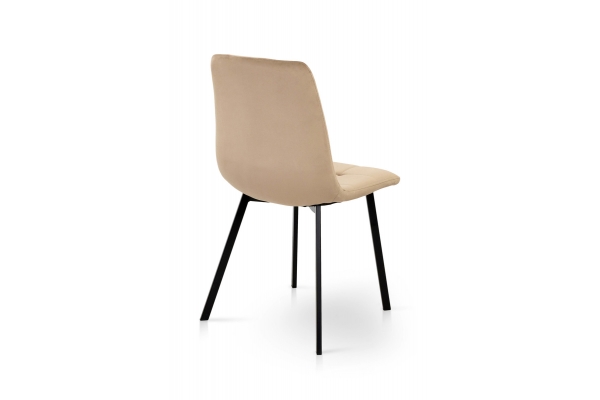 Стілець Ментос чорний/ велюр бежевий