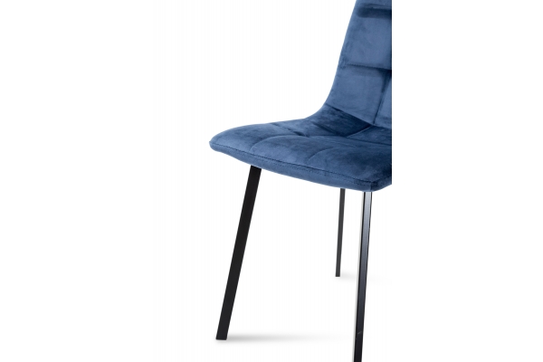 Стілець Ментос чорний/ велюр синій