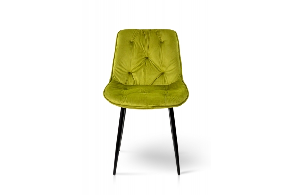 Стілець Прадо чорний/ велюр олива