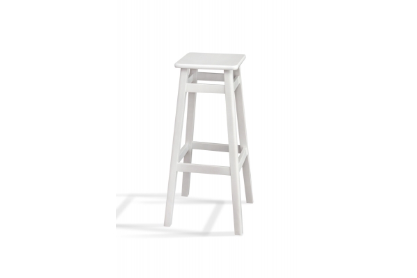Табурет БАРНЫЙ КВАДРАТНЫЙ (80 см), белый