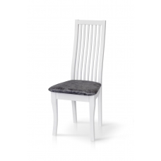 Стілець Жасмін, білий/сіра тканина