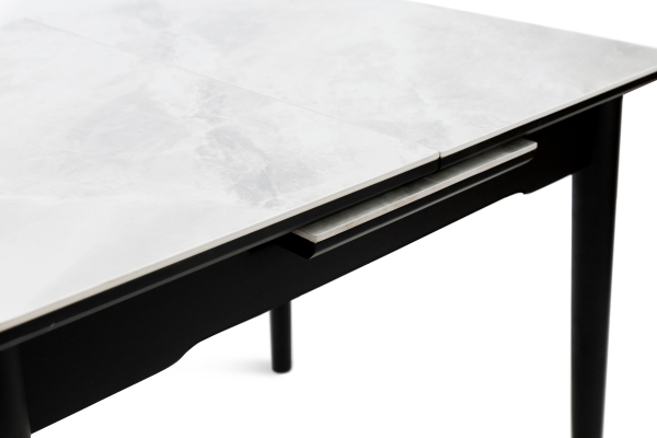 Стіл Нептун 95/125*70 чорний/керам бетон