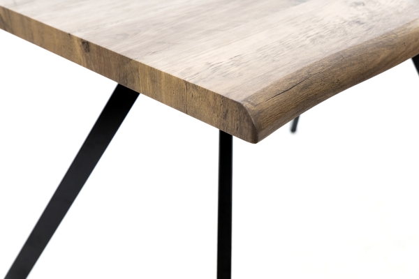 Стіл Метрополь, (120*80), чорний/штучний шпон MDF