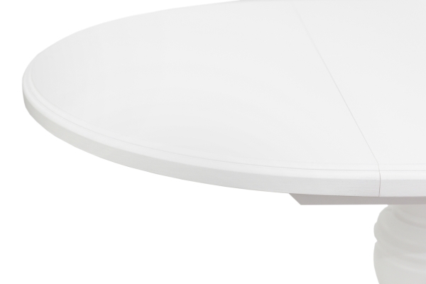 Стіл обідній Гермес Д=89 ( +38 ), білий