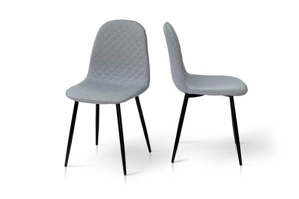 Стілець Марс, чорний/ тканина сіра