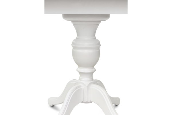 Стіл обідній Гермес Д=89 ( +38 ), білий