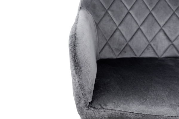 Стілець Томас XS-2836, чорний/велюр сірий