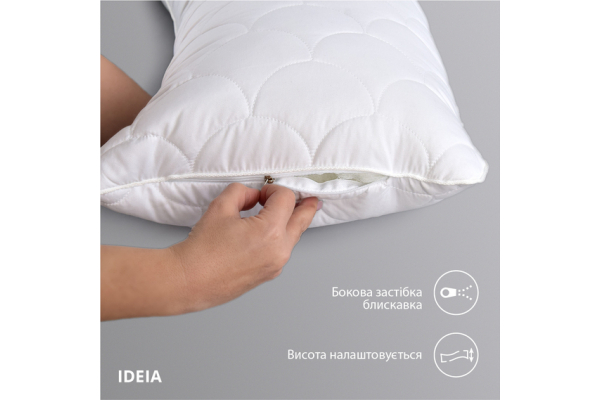 Подушка ортопедическая для сна и отдыха S-Form IDEIA 40х130 см антиаллергенная с молнией, подушка для тела