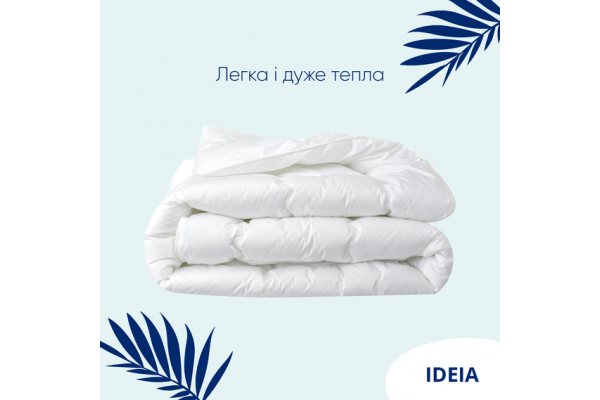 Одеяло зимнее Super Soft Premium 155х210 см IDEIA аналог лебединого пуха, хлопок, искусственный пух, антиаллергический, теплый