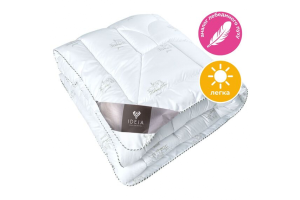 Одеяло Super Soft Classic летнее 155х210 см IDEIA аналог лебединого пуха, искусственный пух, антиаллергическое, для лета, легкое