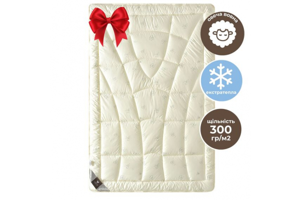 Одеяло Wool Classic шерстяное IDEIA зимнее 140х210 см, шерсть, теплое одеяло, натуральная, овечья шерсть