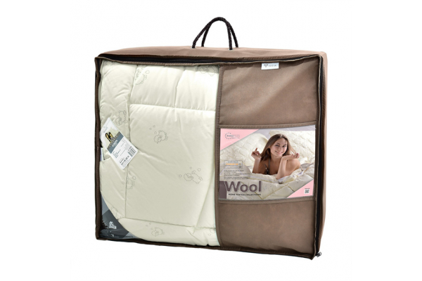 Одеяло Wool Classic шерстяное IDEIA зимнее 155х210 см, шерсть, теплое одеяло, натуральная, овечья шерсть