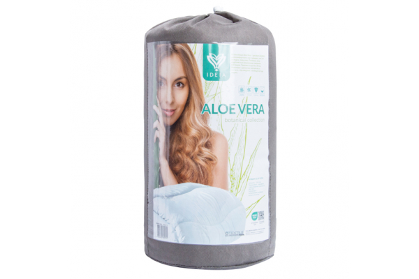 Одеяло летнее Aloe Vera IDEIA 140х210 см ткань с пропиткой алоэ, антиаллергическая