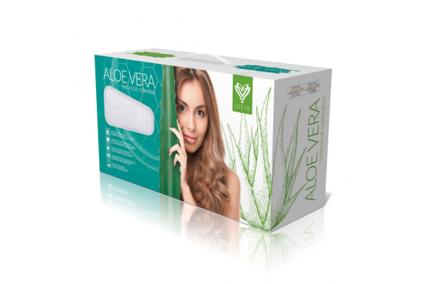 Одеяло Aloe Vera зимнее IDEIA 140х210 см ткань с пропиткой алоэ, антиаллергическая, белая