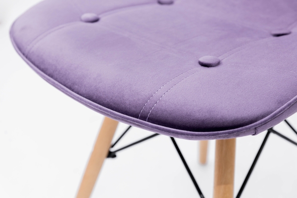 Стілець ДЖАСТІН, велюр бузковий