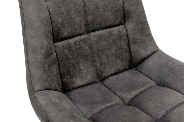 Стілець Крокус чорний / мікрофібра сірий кварц