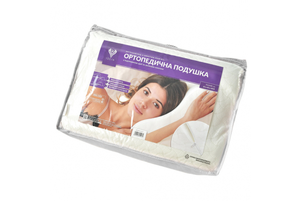 Подушка ортопедическая MEMORY FOAM IDEIA 58х40х10/8 см с эффектом памяти, мемори, с наволочкой на молнии