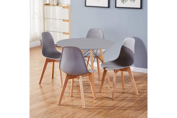 Стіл обідній ЕТНА MDF (D=100cm), сірий