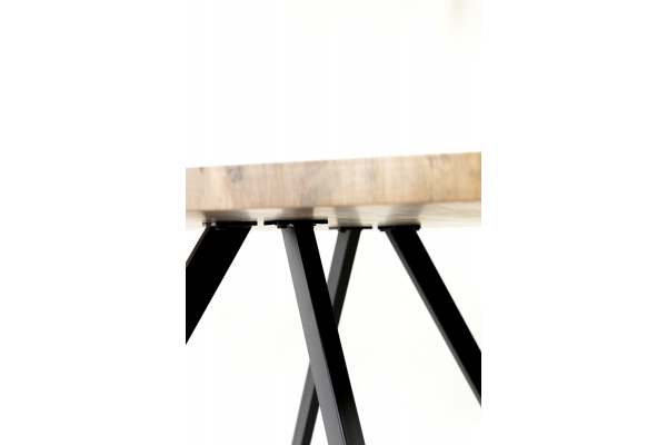 Стіл Метрополь, (120*80), чорний/штучний шпон MDF