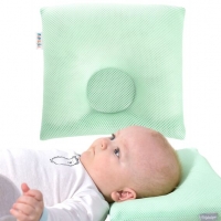 Подушка детская ортопедическая ТM PAPAELLA для младенцев d-9 25*26*8 см мята