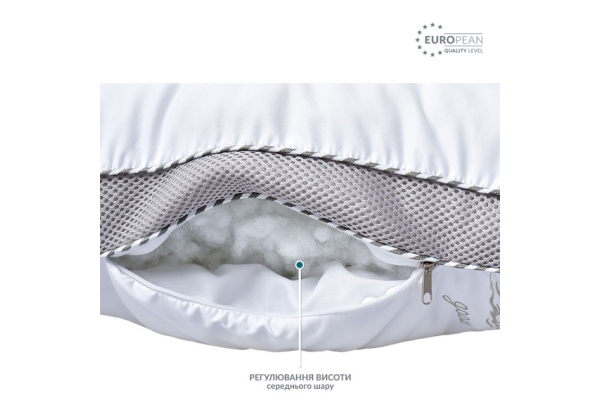 Подушка Classica Soft 3D трехкамерная 50х70 см IDEIA аналог лебединого пуха, искусственный пух, премиум лебеди