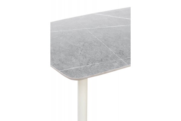 Стіл КИПАРИС 120*80, білий/ сірий мармур