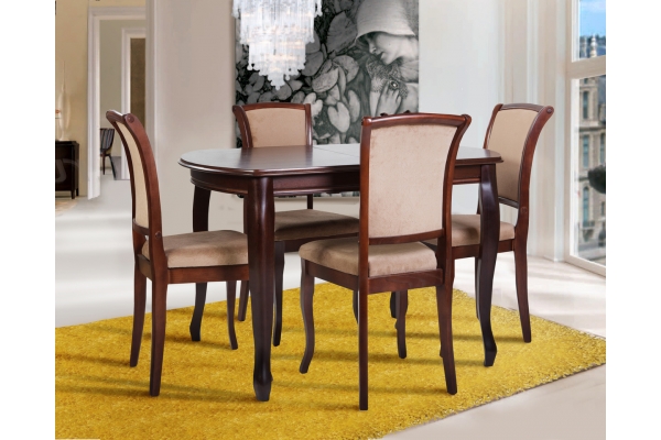 Стіл обідній Турін (120+40)/80, темн.горіх