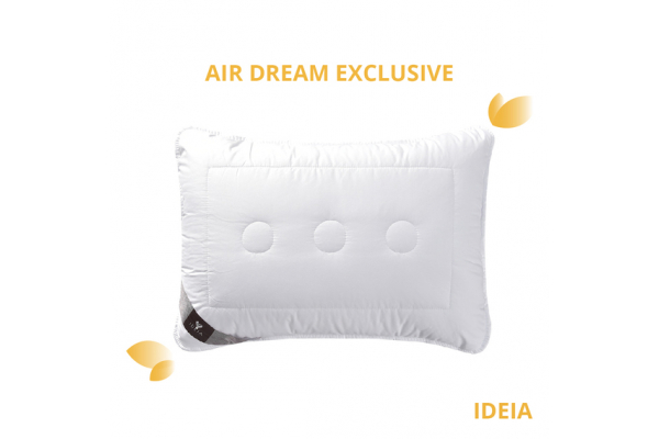 Подушка Air Dream Exclusive 50х70 см IDEIA два чехла с молнией, антиаллергическая белая
