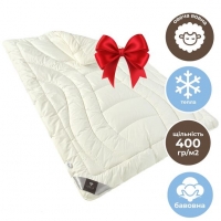 Ковдра Wool Premium вовняна IDEIA зимова 200х220 см, вовна, натуральна, овеча вовна, двошарова, бавовна, супер тепле, натуральна щіл.400