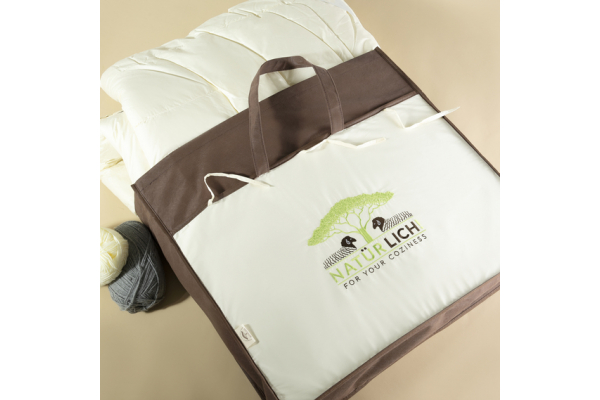 Одеяло Wool Premium шерстяное IDEIA зимнее 175х210 см, шерсть, натуральная, овечья шерсть, двухслойная, хлопок, супер теплая, натуральная щел.400