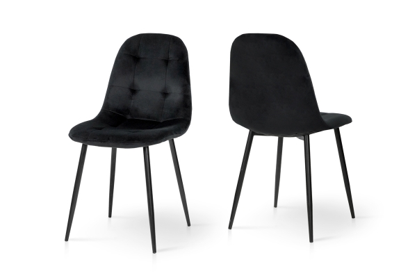 Стул Квест, черный / велюр черный