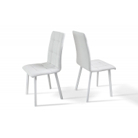 Стілець Трініті, метал білий/ шкірзам білий
