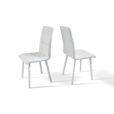 Стілець Трініті, метал білий/ шкірзам білий