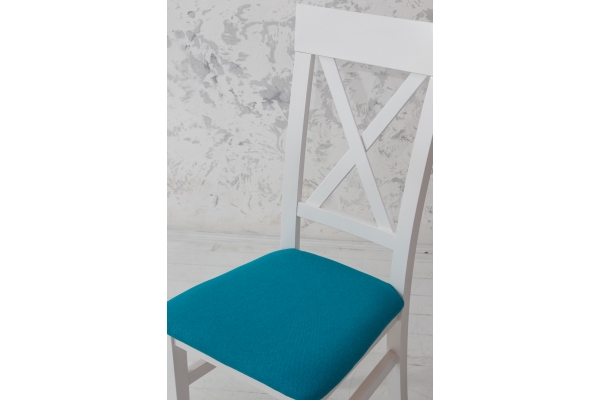 Стілець Кросс, білий/бірюза---