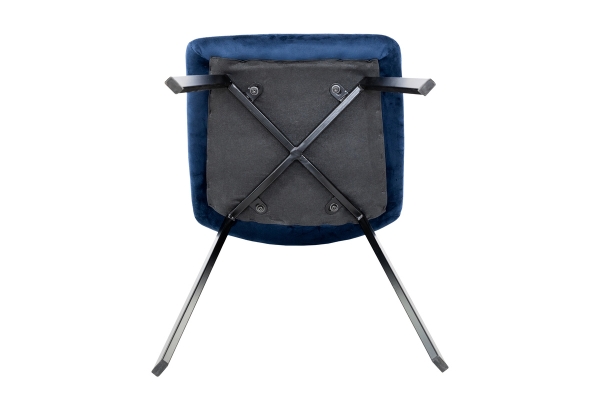 Стілець Ментос чорний/ велюр синій