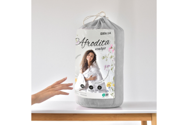 Одеяло Afrodita 200х220 см всесезонное IDEIA аналог лебединого пуха, искусственный пух, супер мягкий, антиаллергический принт
