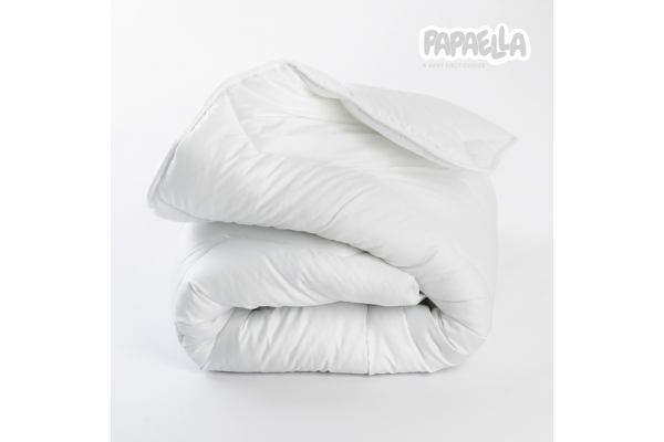 Одеяло детское всесезонное в кроватку Comfort PAPAELLA 100х135 см, одеяло детское антиаллергенное, теплое зигзаг белое