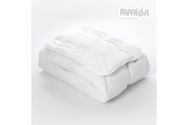 Набор детский в кроватку Comfort PAPAELLA одеяло 100х135 см и подушка 40х60 см, антиаллергенный зигзаг/белый