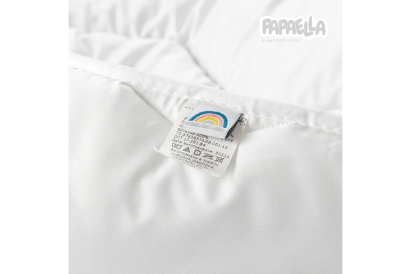 Набор детский в кроватку Comfort PAPAELLA одеяло 100х135 см и подушка 40х60 см, антиаллергенный зигзаг/белый