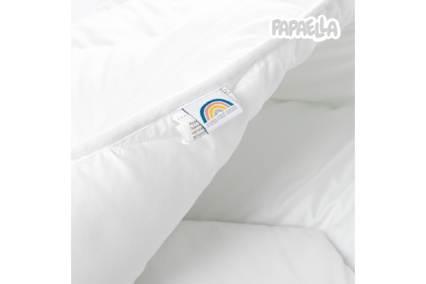 Набор детский в кроватку Comfort PAPAELLA одеяло 100х135 см и подушка 40х60 см, антиаллергенный зигзаг/белый