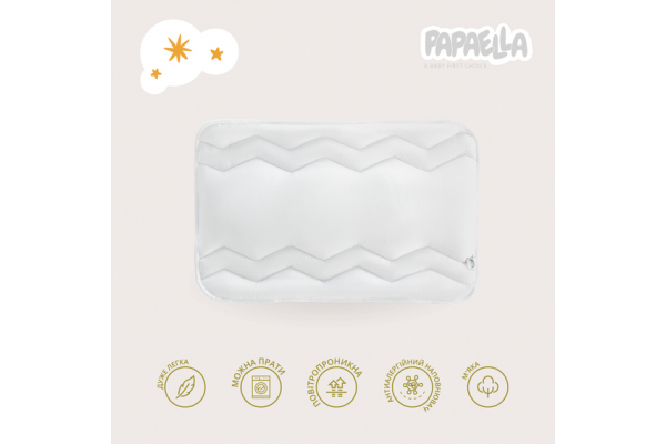 Подушка детская Comfort ТM PAPAELLA 40х60 см зигзаг/белый