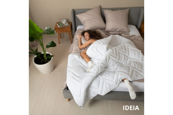 Одеяло зимнее NORDIC COMFORT 175х210 см IDEIA антиаллергическое теплое щёл 300 г/м2 белое