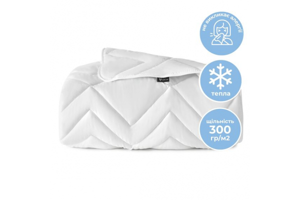 Одеяло зимнее NORDIC COMFORT 200х220 см IDEIA антиаллергическое теплое щёл 300 г/м2 белое