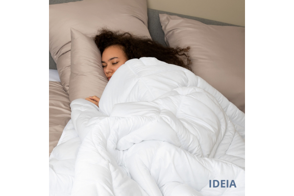 Одеяло зимнее NORDIC COMFORT 200х220 см IDEIA антиаллергическое теплое щёл 300 г/м2 белое