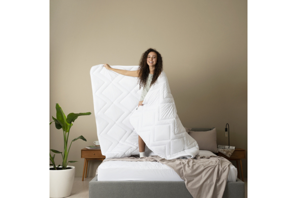 Одеяло летнее NORDIC COMFORT евро 200х220 IDEIA антиаллергенное легкое одеяло для лета белое
